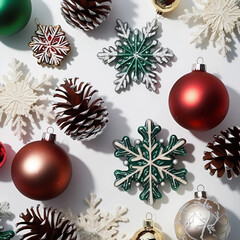 christmas background with christmas balls
