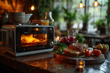fireplace with burning candles