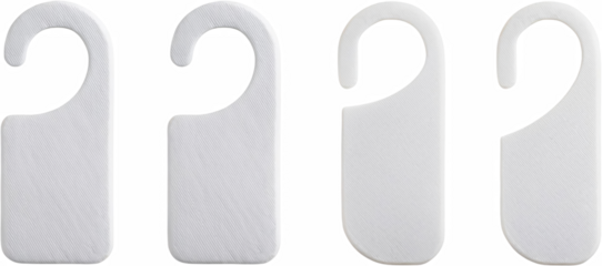 White Blank Hotel Door Hangers Room Service Tags Set of Four