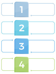 Infographic template with 4 options