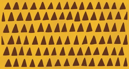 Brown Trapezoid pattern hand drawn design on Gray background illustration