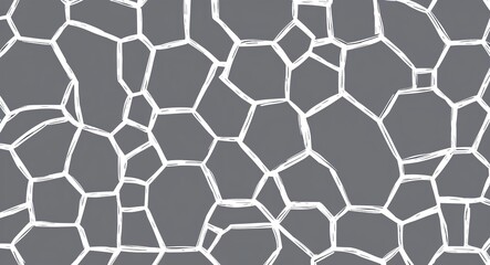 Obraz premium Gray Hexagon pattern hand drawn design on White background illustration