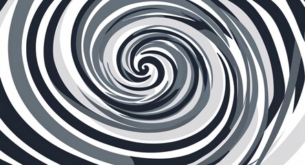 Obraz premium Gray Spiral pattern hand drawn design on White background illustration