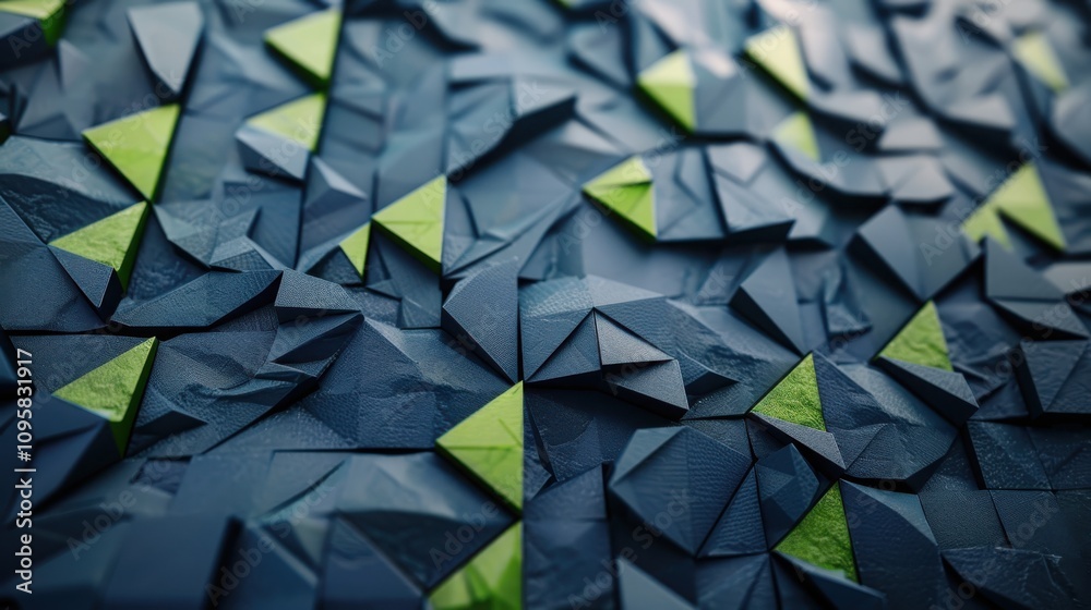 Poster implementing cybersecurity strategies digital defense visualization in geometric patterns abstract e