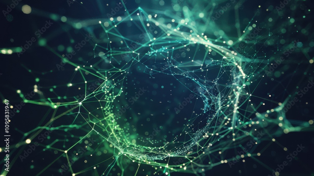 Poster enhancing cybersecurity digital defense visualization abstract environment high-tech architecture pr