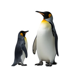 Obraz premium Penguin Pair Interaction in Cold Climate Animal Photography Arctic Environment Close-Up Viewpoint Wildlife Concept for SEO Impact