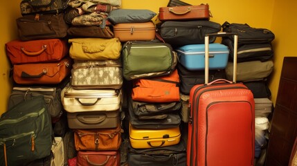 Fototapeta premium Packing and travel essential tips for itinerary planning and efficient luggage preparation