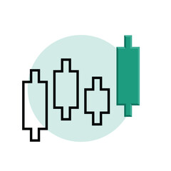 Chart Icon. trading icon. growing bar graph icon. Business charts and graph icons. Statistics and Analysis Outline Icon, down or up arrow. mixed design style