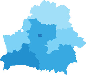 blue scale map of Belarus