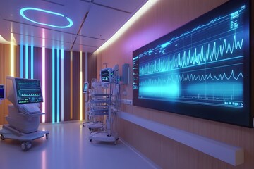 Modern Hospital Room with Advanced Medical Equipment