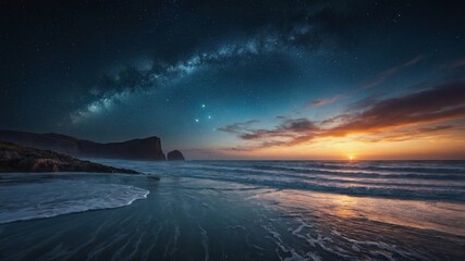 Fototapeta premium moon over the sea