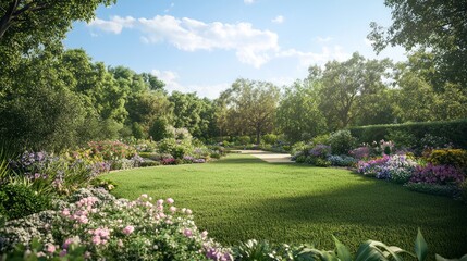 Obraz premium Botanical Bliss: A Vibrant Snapshot of Nature's Beauty in a Blooming Botanical Garden