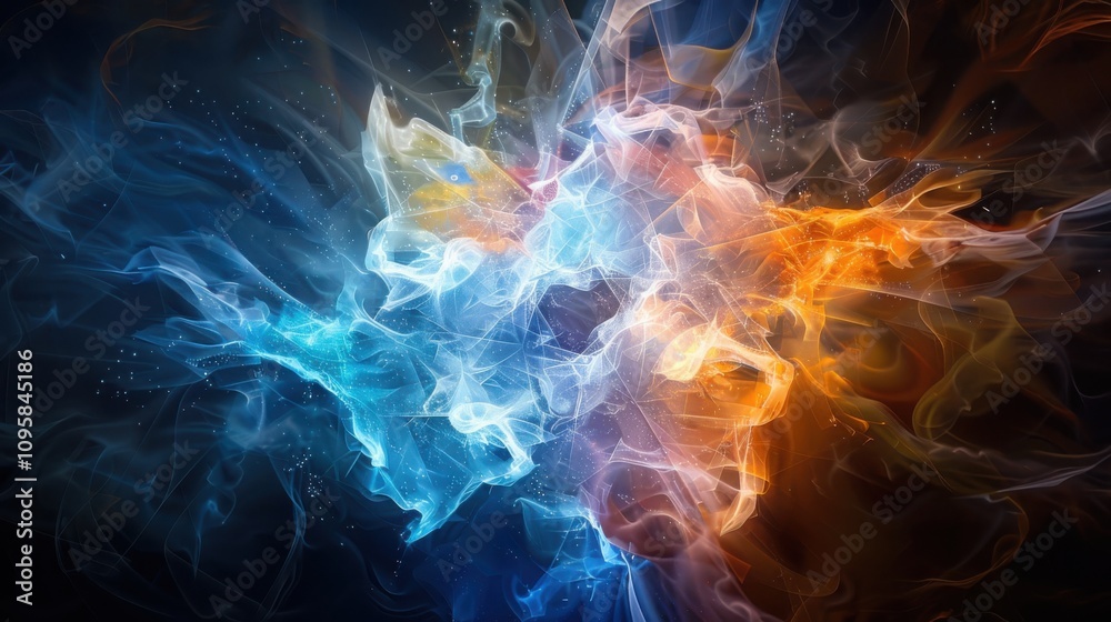 Poster exploring quantum biology through neural networks geometric molecular communication patterns and lum