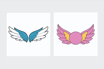 Nice wings vector illustration icon