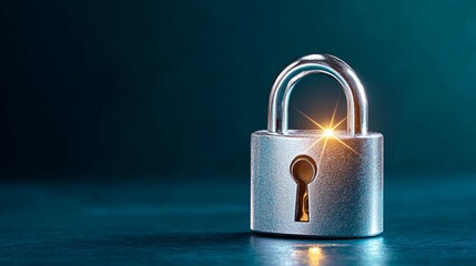 Fototapeta premium Secure Padlock Digital Security Cyber Protection Privacy Safety Data Encryption Online Safety