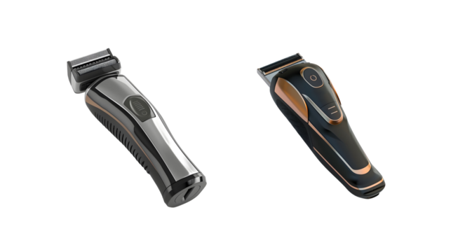 Electric Razor PNG Set Isolated on Transparent Background