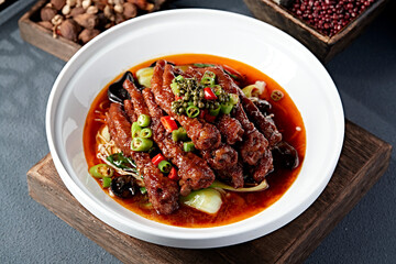 Braised Tiger Skin Chicken Feet with Spicy Green Pepper Sauce