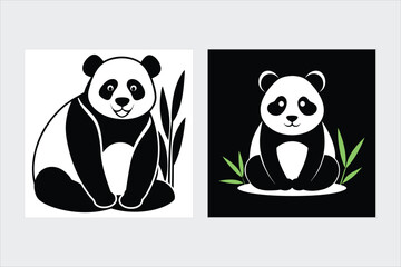 Baby panda vector illustration icon