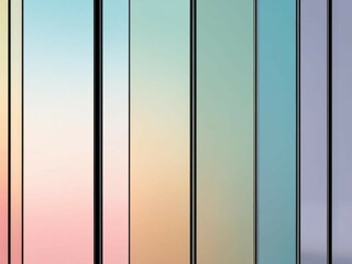 Fototapeta premium Modern Gradient Glass Aesthetics: 3D Transparent Panels in Soft Pastel Tones