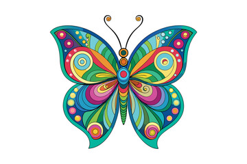 colorful a butterfly vector illustration.