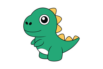 : cartoon dinosaur colourful vector illustration.