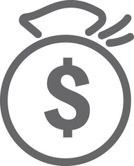 ビジネス　マネー　ドル　コイン　経済　お金　アイコン　ピクトグラム　あしらい　シンプル　イラスト