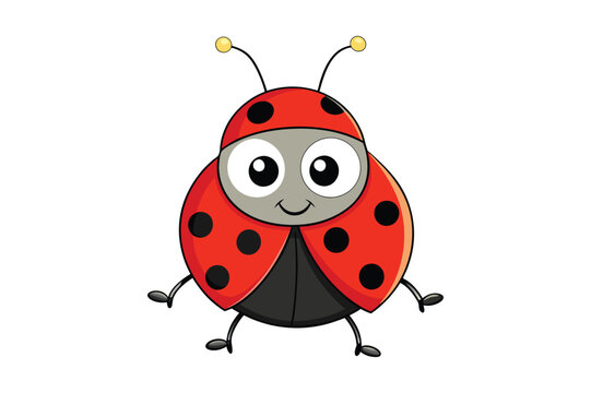 recommend clip art: a cute ladybug vector art illustration.