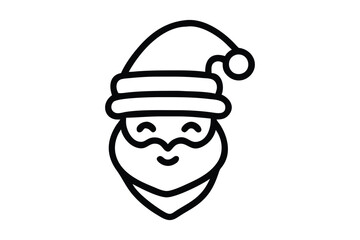  a santa claus vector silhouette illustration.