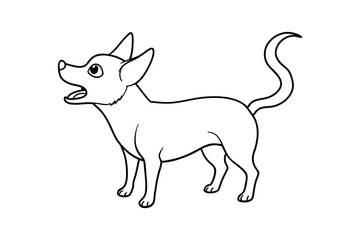  a barking chihuahua dog vector art illustration.