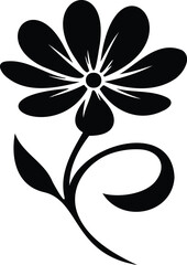 Flower Silhouette Design Illustration