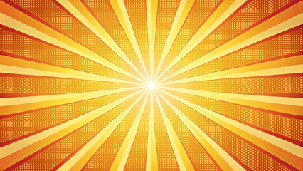 Fototapeta premium Abstract Golden Rays and Dotted Pattern Background Design