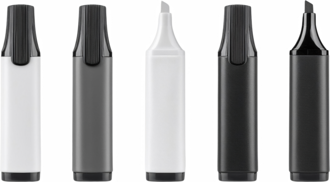 High Resolution Image of Four Different Color Markers