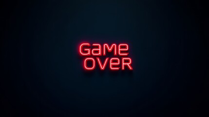 The inscription "Game over" on a simple dark background. Gambling can bring both benefit and harm to a person.
