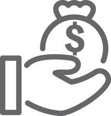 ビジネス　マネー　ドル　コイン　経済　お金　アイコン　ピクトグラム　あしらい　シンプル　イラスト