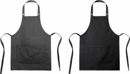 Black Aprons Cooking Aprons Kitchen Aprons Restaurant Wear Two Styles Pocket Detail Professional