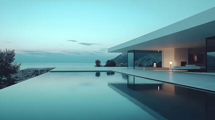 Modern Minimalist House with Infinity Pool and Ocean View