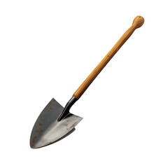 Garden tool usage outdoor garden image of a shovel natural setting close-up view transparent background