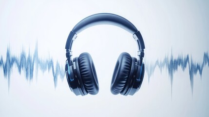 Headphones and Sound Wave