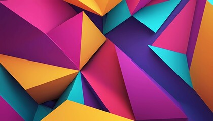 Abstract shapes and vibrant colors, minimalistic design, geometric patterns, modern digital art