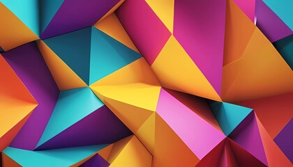 Abstract shapes and vibrant colors, minimalistic design, geometric patterns, modern digital art