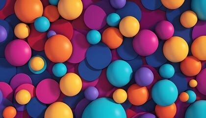 Abstract shapes and vibrant colors, minimalistic design, geometric patterns, modern digital art