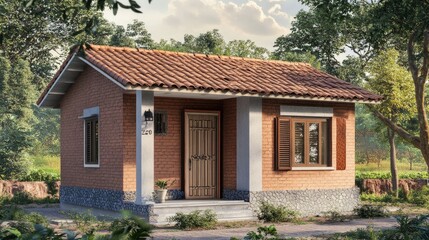 Compact 3D Indian House with Elevation Details