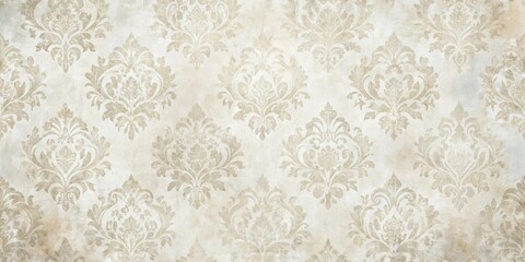 Elegant Beige Damask Pattern Background Texture for Design Projects