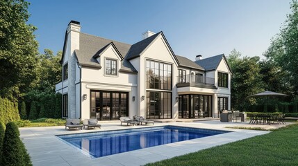 Modern Luxurious Home with Pool and Garden