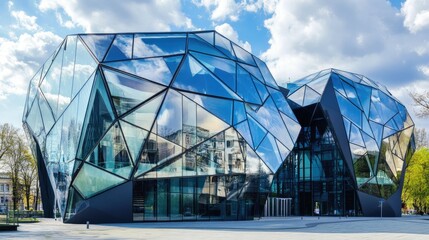Modern Glass and Steel Office Building in Pozna