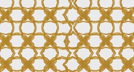 Fototapeta premium Gold Cross pattern hand drawn design on White background illustration