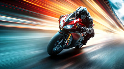 Fototapeta premium Motorcycle Speed Blur Illustration