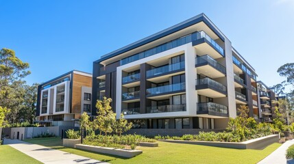 Modern Residential Apartment Building in Urban Setting