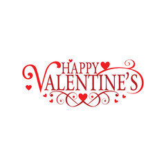  Valentin's Day typography vector illustration 