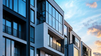 Obraz premium Modern Residential Complex with Architectural Elegance